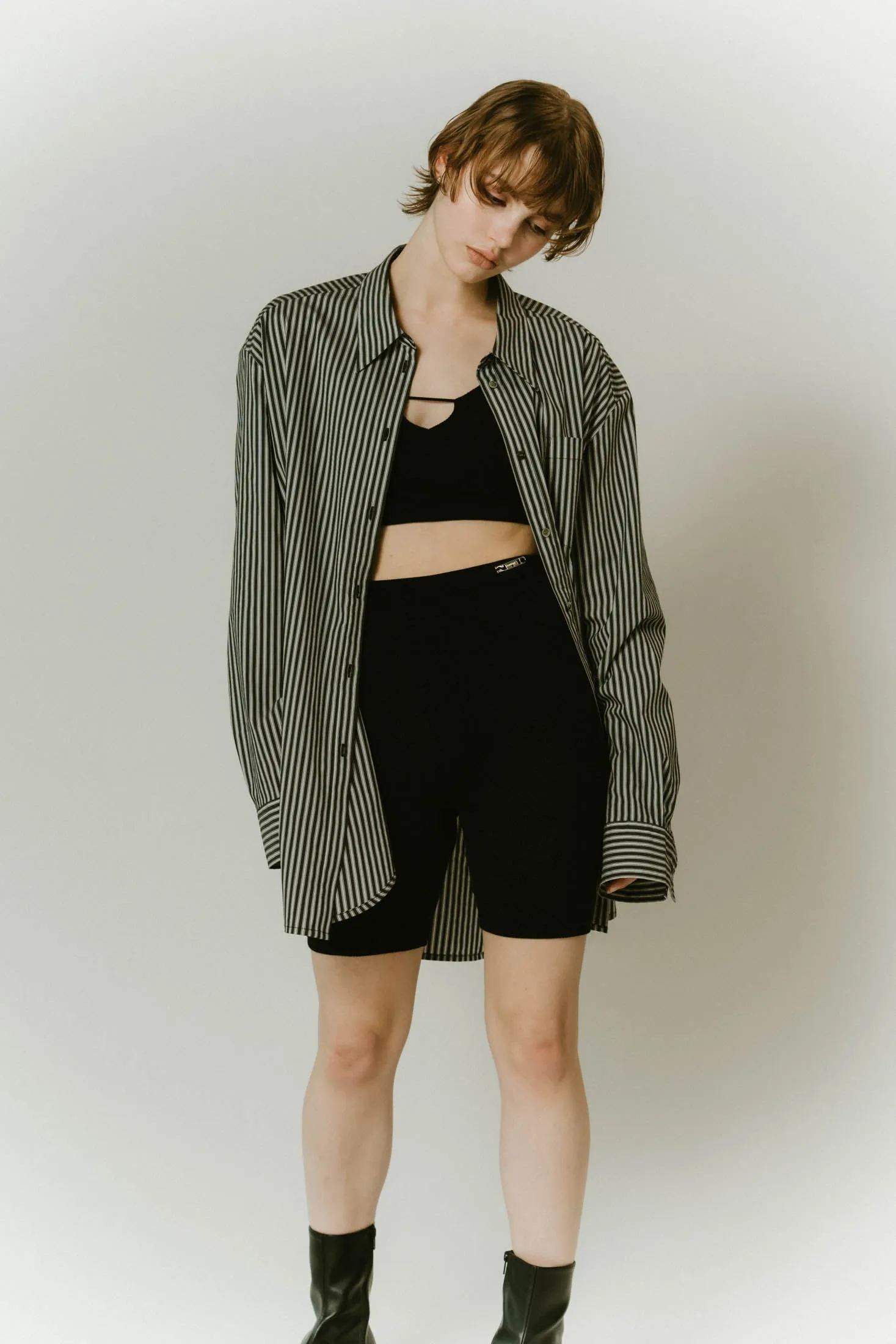 -On sale April 25th 21:00- metal biker shorts/black