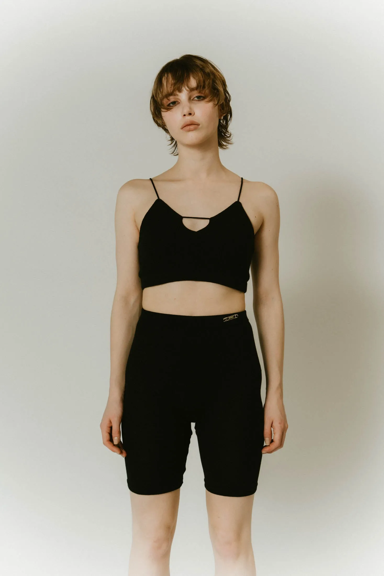 -On sale April 25th 21:00- metal biker shorts/black