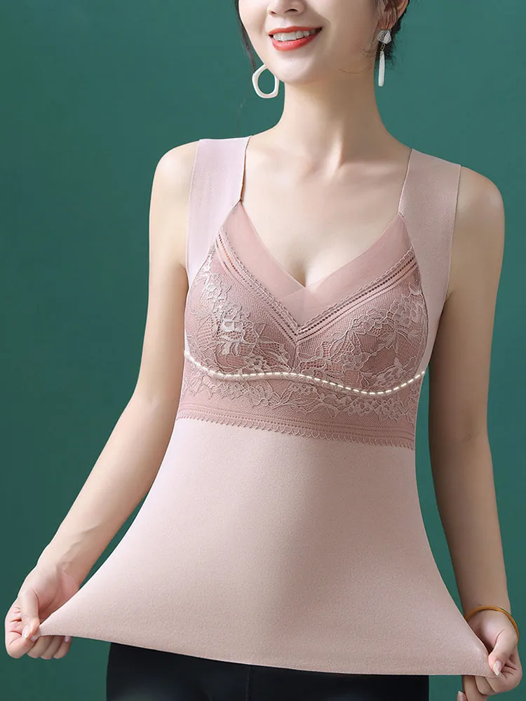 2-in-1 V-neck Dralon Bottoming Thermal Vest