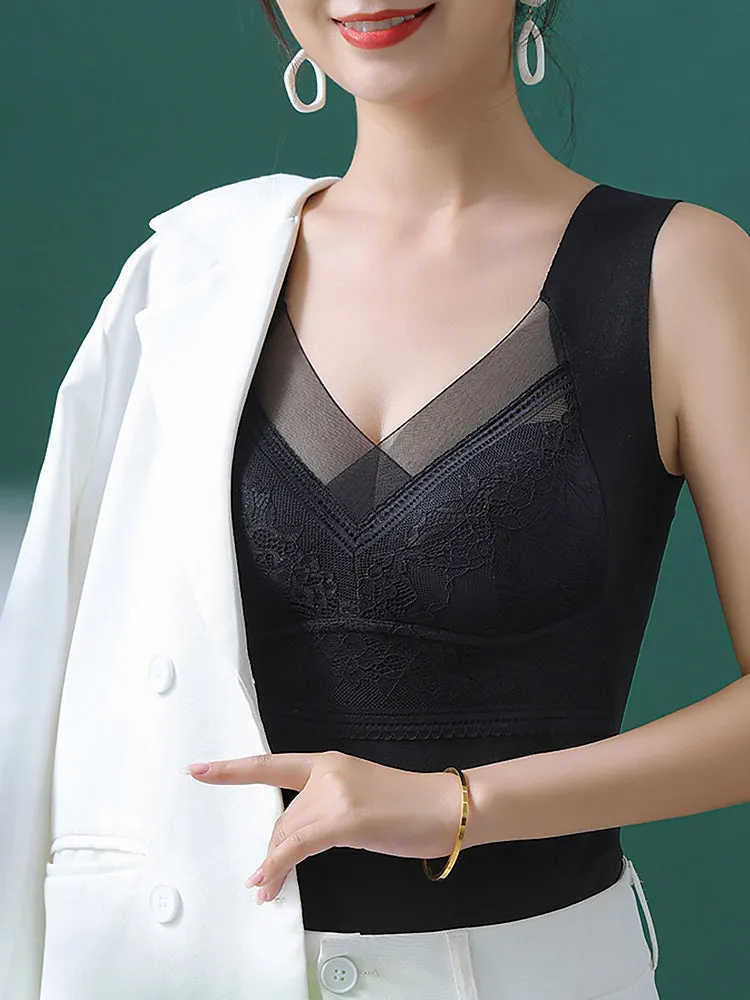 2-in-1 V-neck Dralon Bottoming Thermal Vest