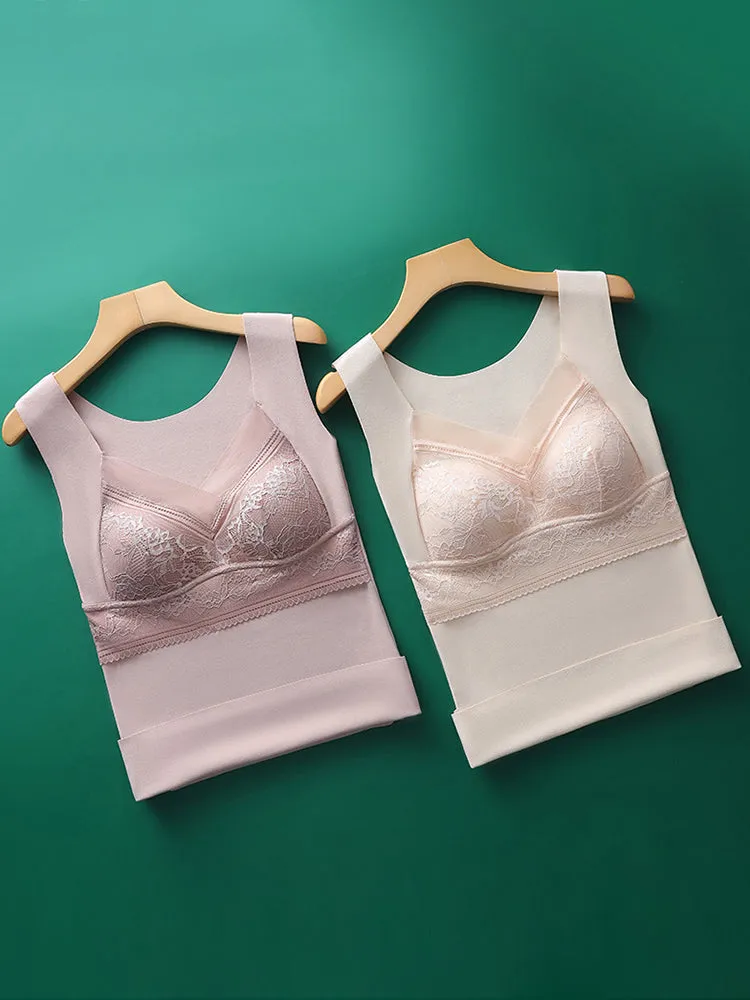 2-in-1 V-neck Dralon Bottoming Thermal Vest