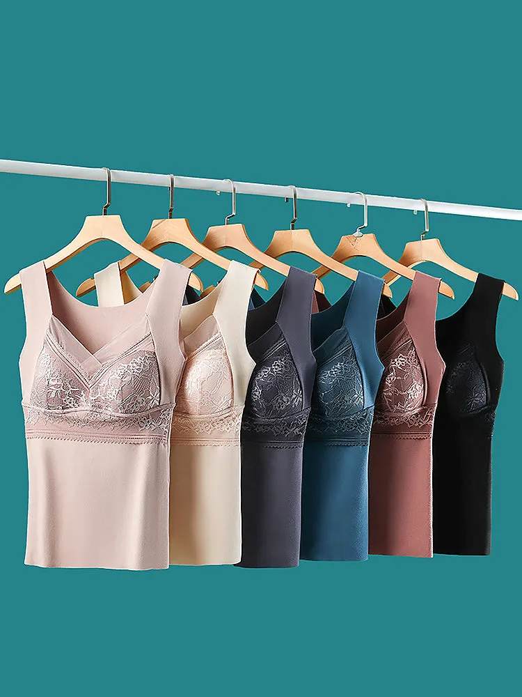 2-in-1 V-neck Dralon Bottoming Thermal Vest