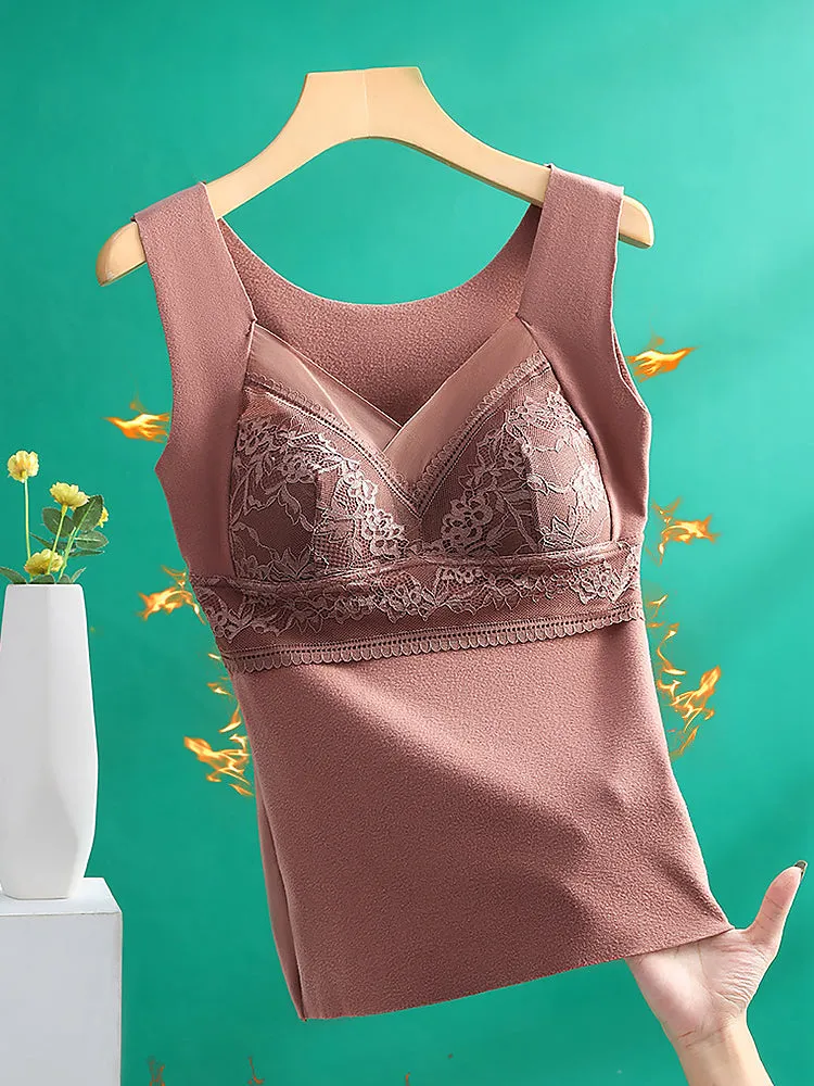 2-in-1 V-neck Dralon Bottoming Thermal Vest