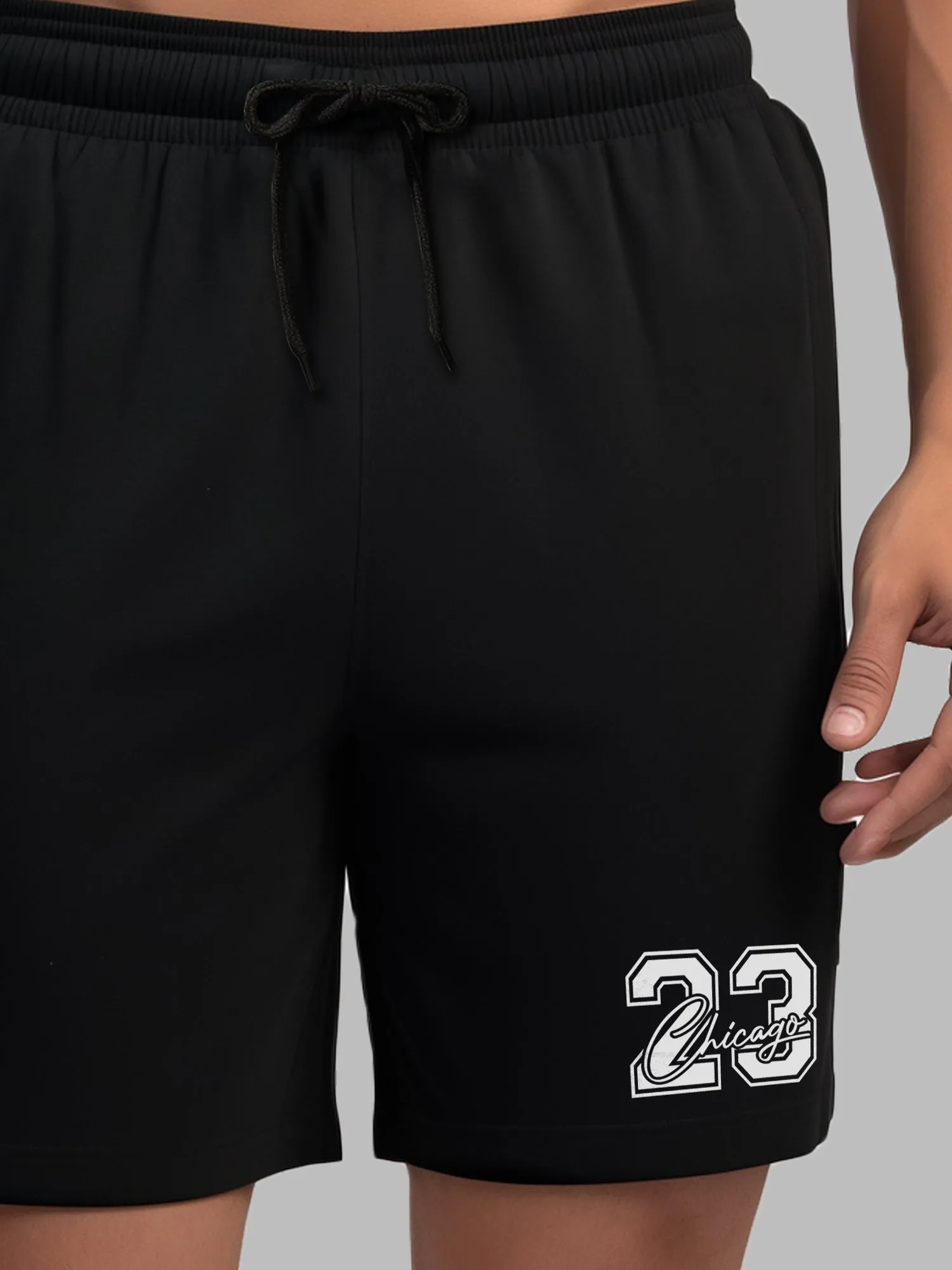 23 Chicago Cotton Mens T Shirt and Shorts Combo Set (Plus Size)