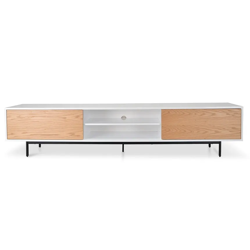 2.3m TV Entertainment Unit - Lowline - Natural