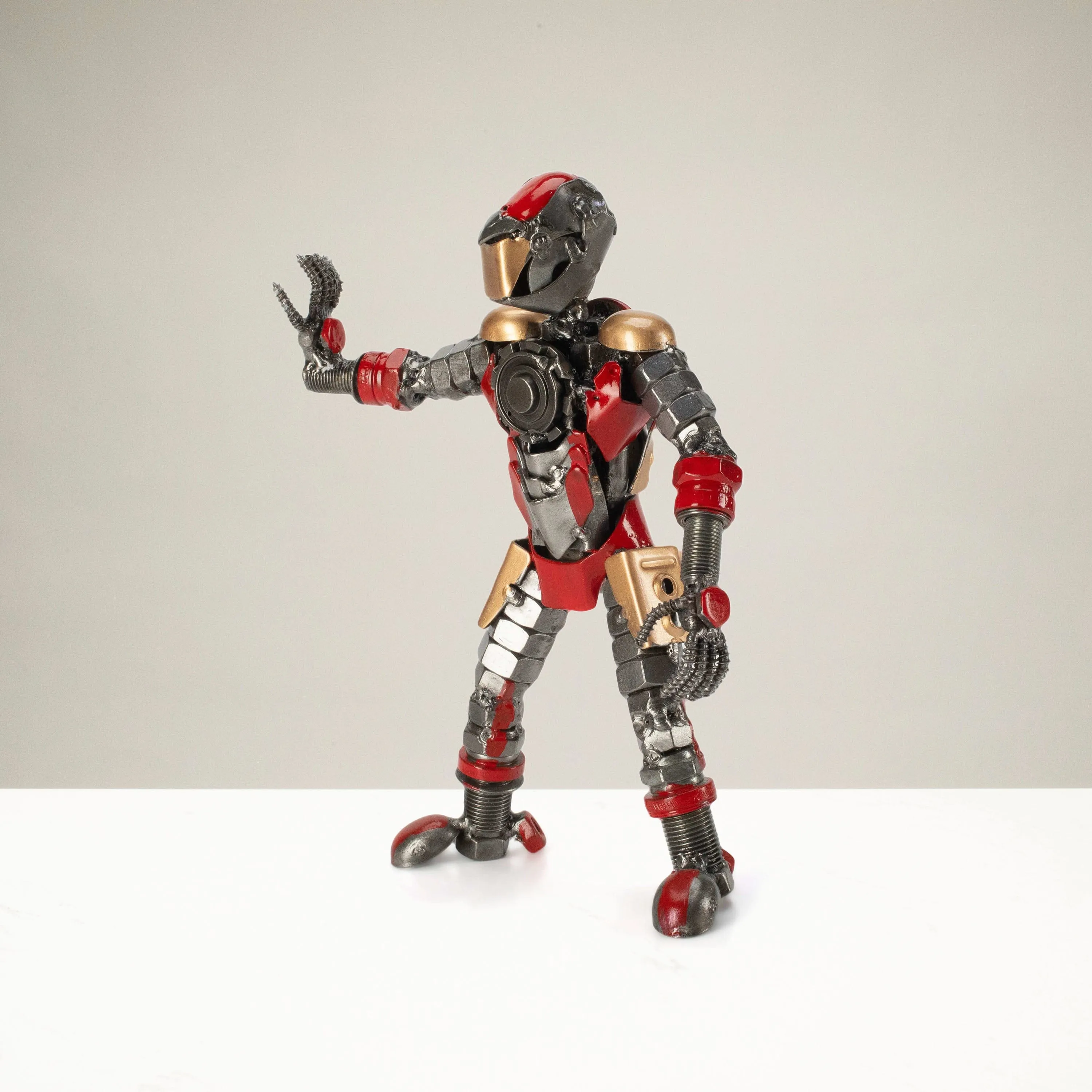 7.5” Iron Man Inspired Recycled Metal Sculpture