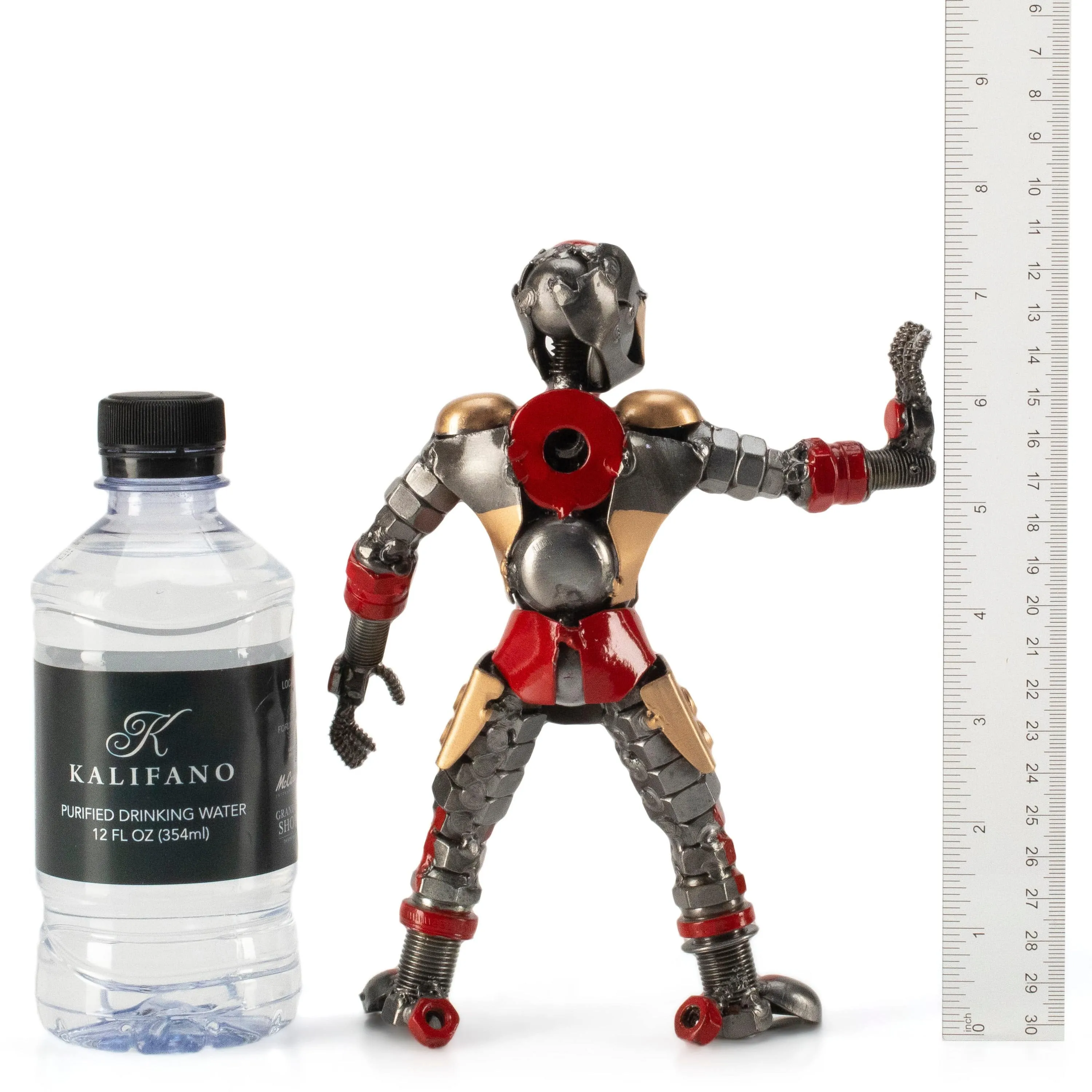7.5” Iron Man Inspired Recycled Metal Sculpture