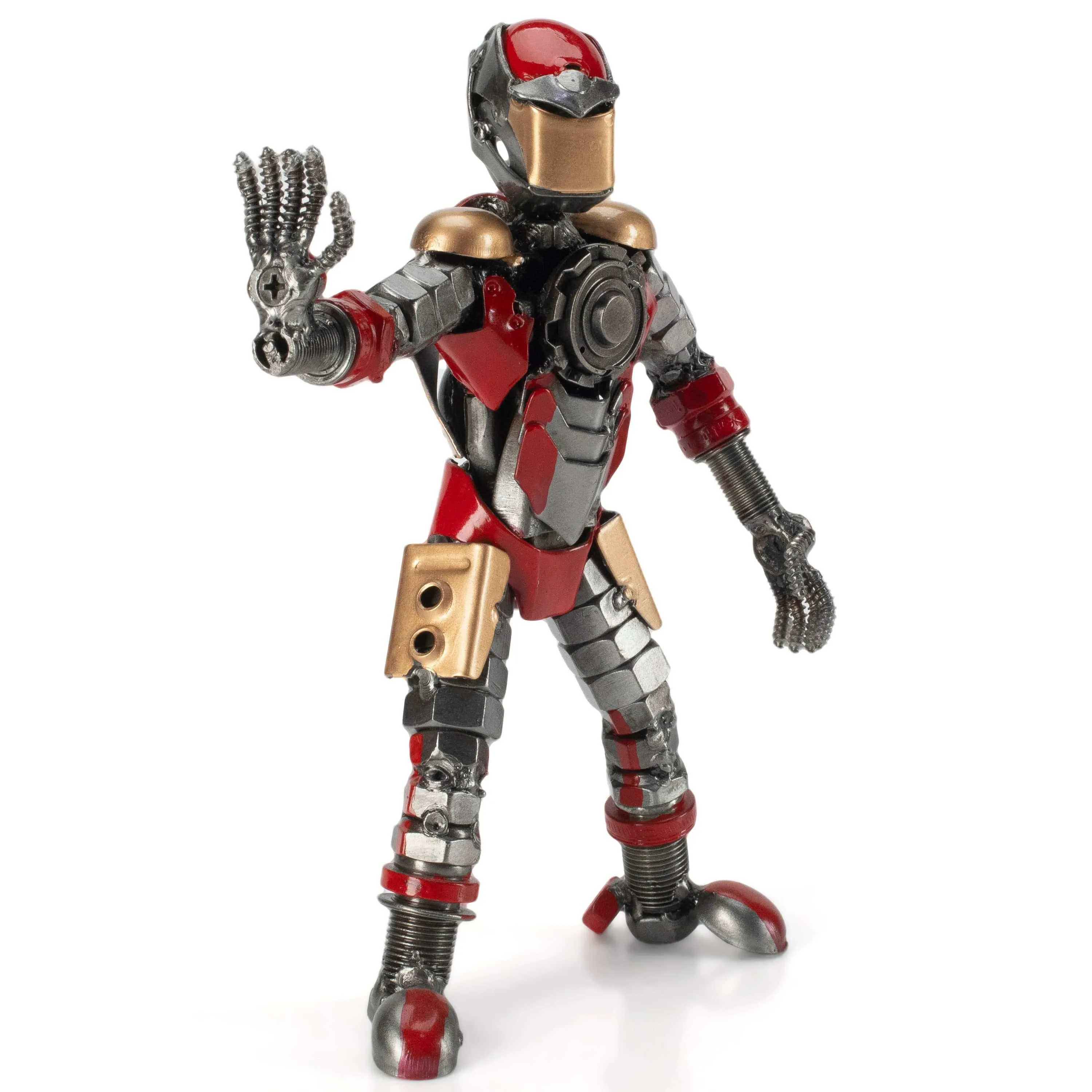 7.5” Iron Man Inspired Recycled Metal Sculpture