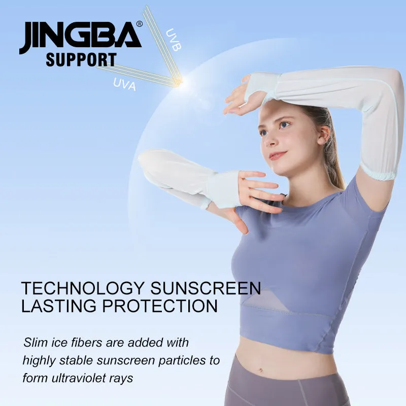 7945 Long Ultra-Thin Lace Gloves Sun UV Protection Cooling Mesh Tulle Sunscreen Sleeves Fingerless Arms Sleeves