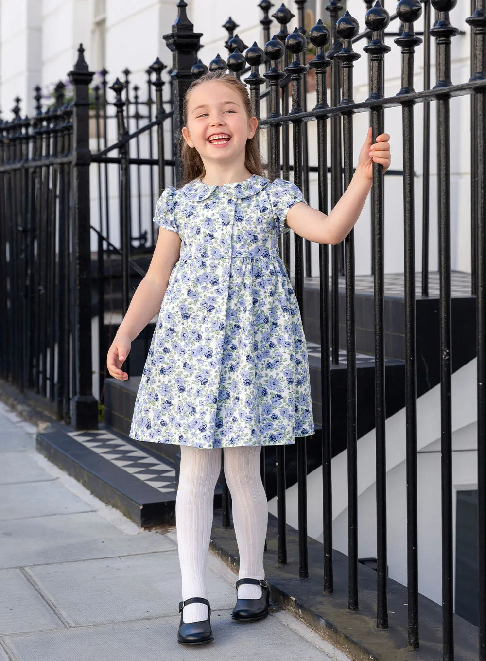 Alice Double Breasted Dress in Blue Rose