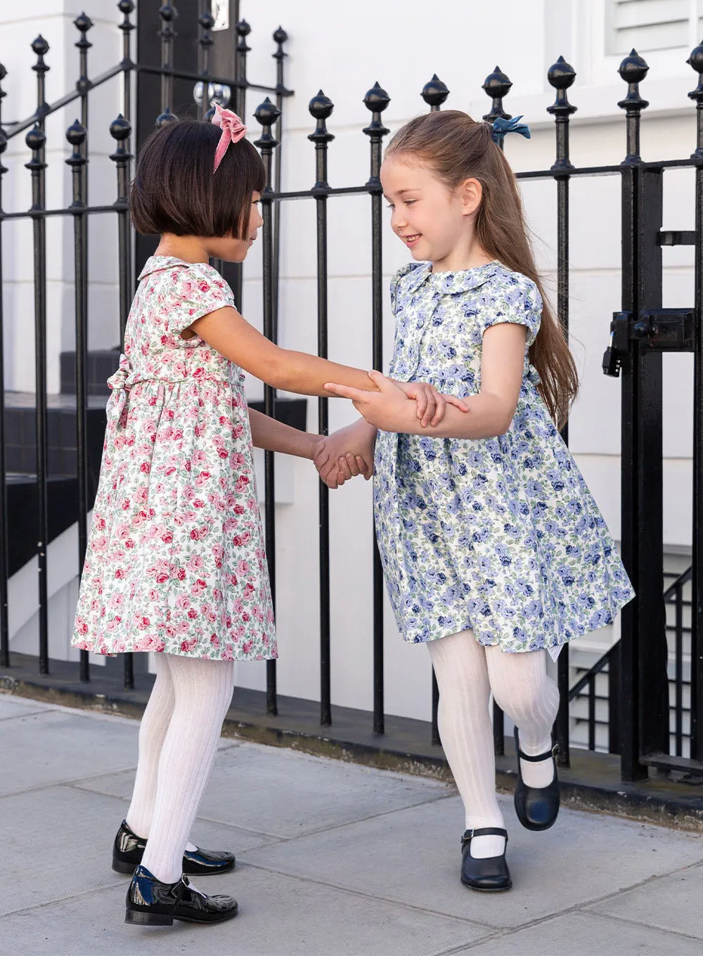 Alice Double Breasted Dress in Blue Rose
