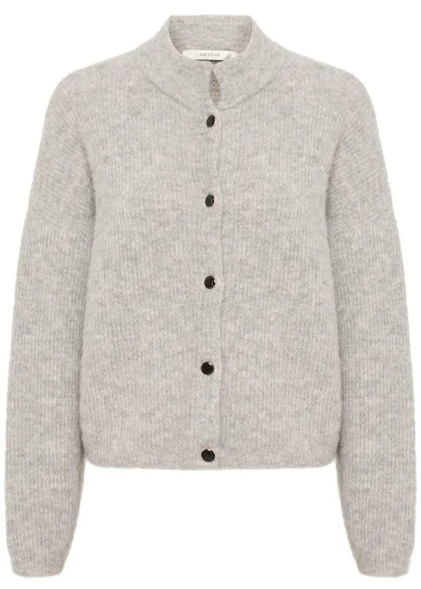 ALPHAGZ SHORT CARDIGAN | LIGHT GREY MELANGE