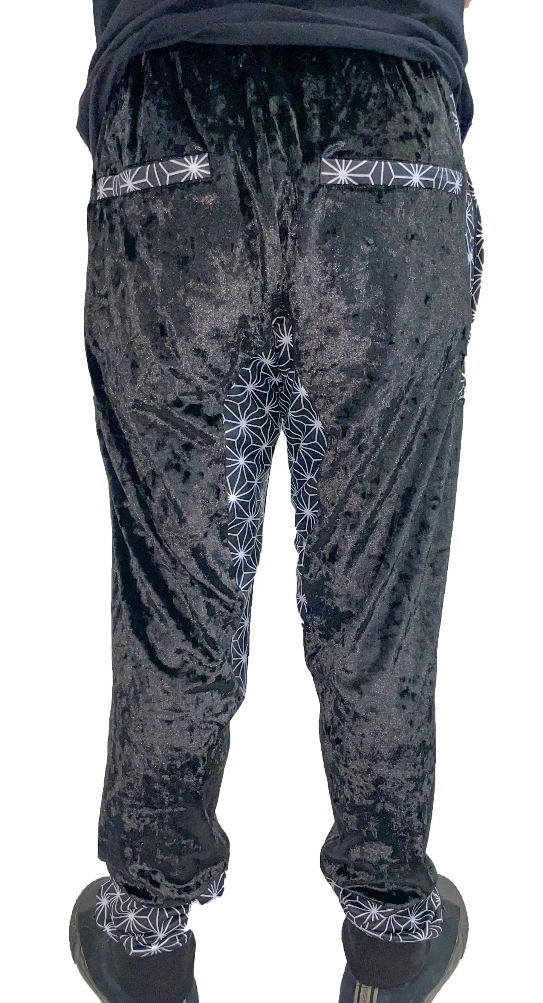 Asanoha Keme - CRUSHED VELVET - Joggers
