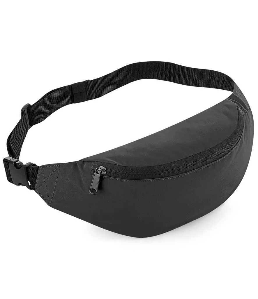 BagBase Reflective Belt Bag | Black Reflective