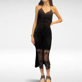 Barbados Black Halter Dress