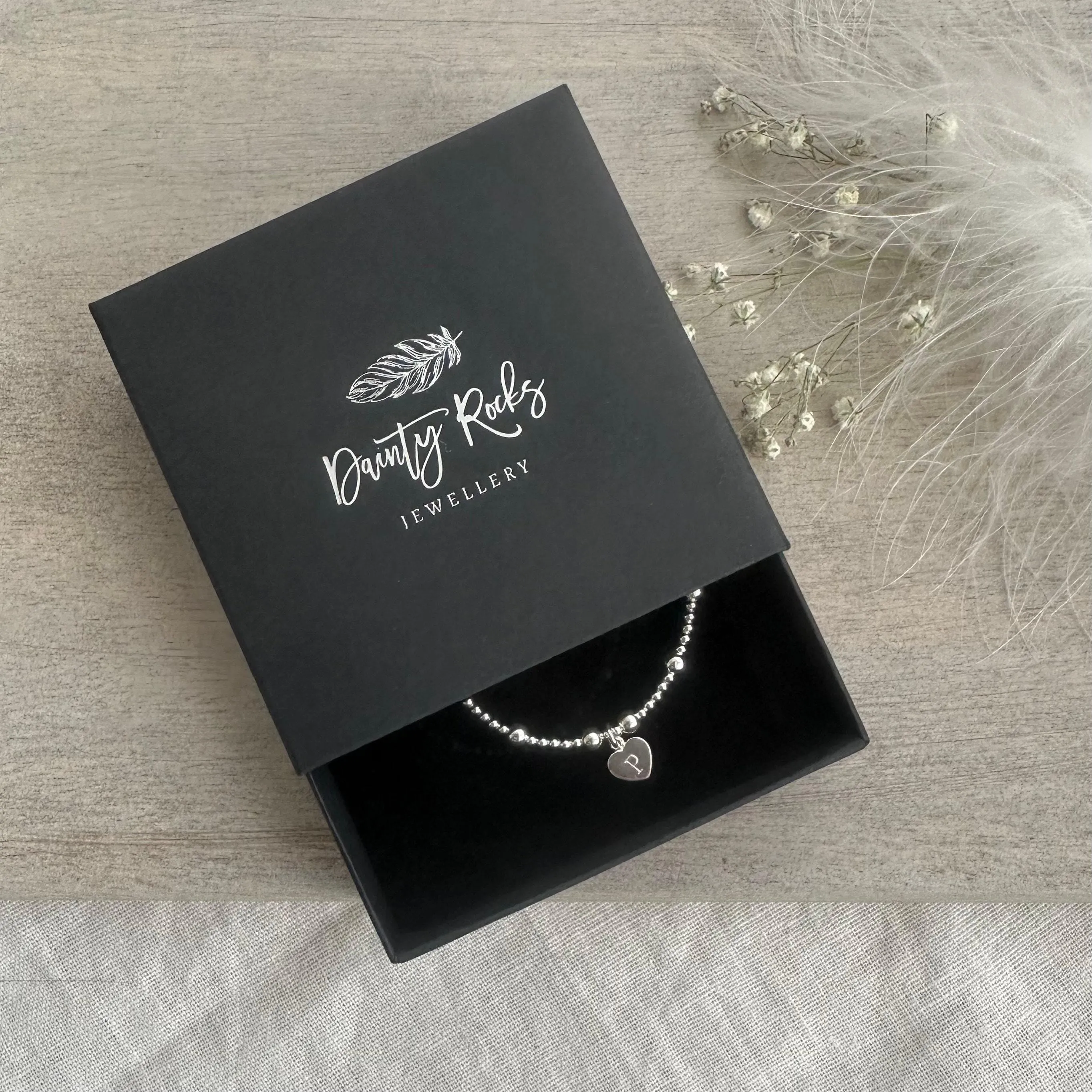 Beaded Name Layering Bracelet Set, personalised minimalist layering jewellery with seed beads