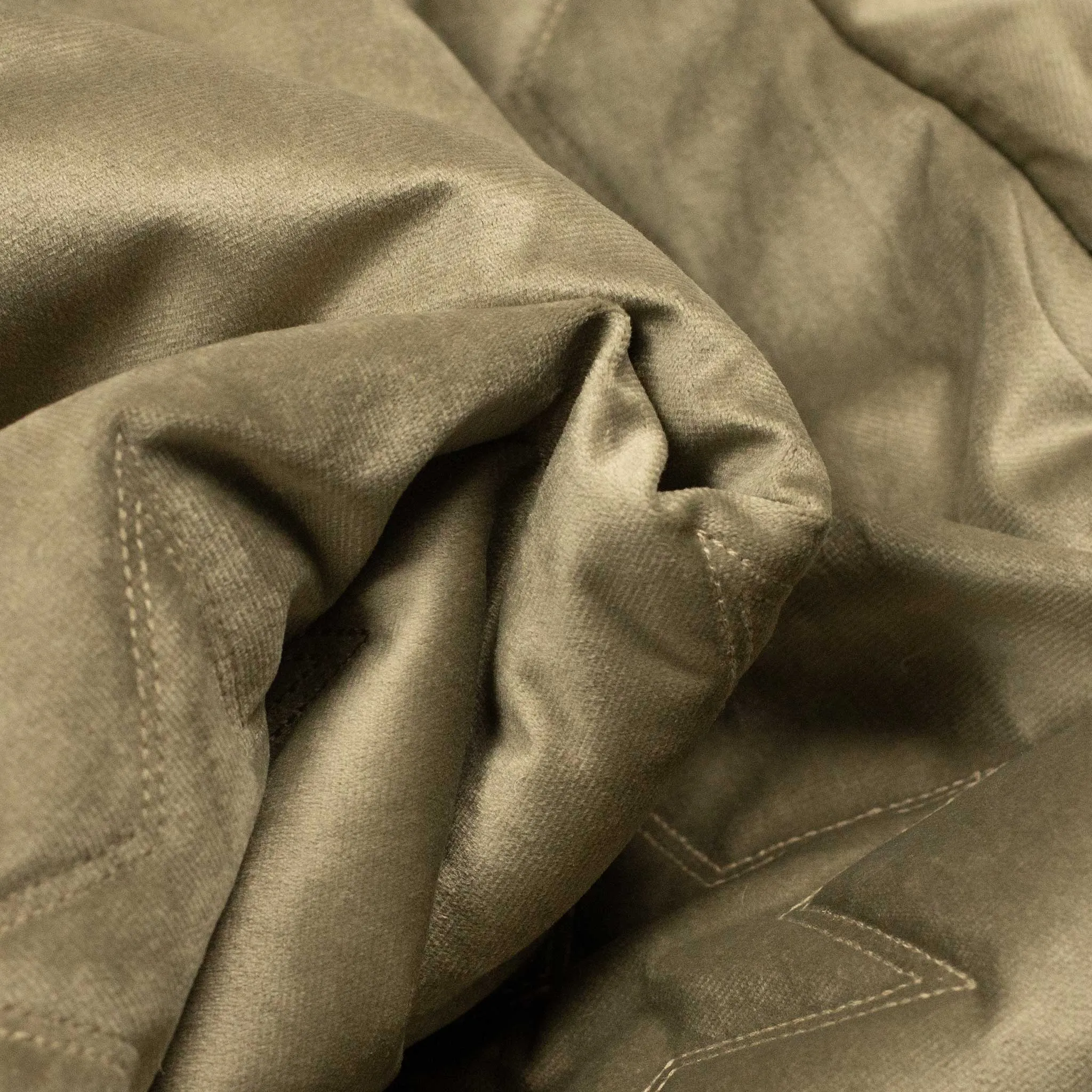 Blouson jacket in beige star stitched cotton velvet