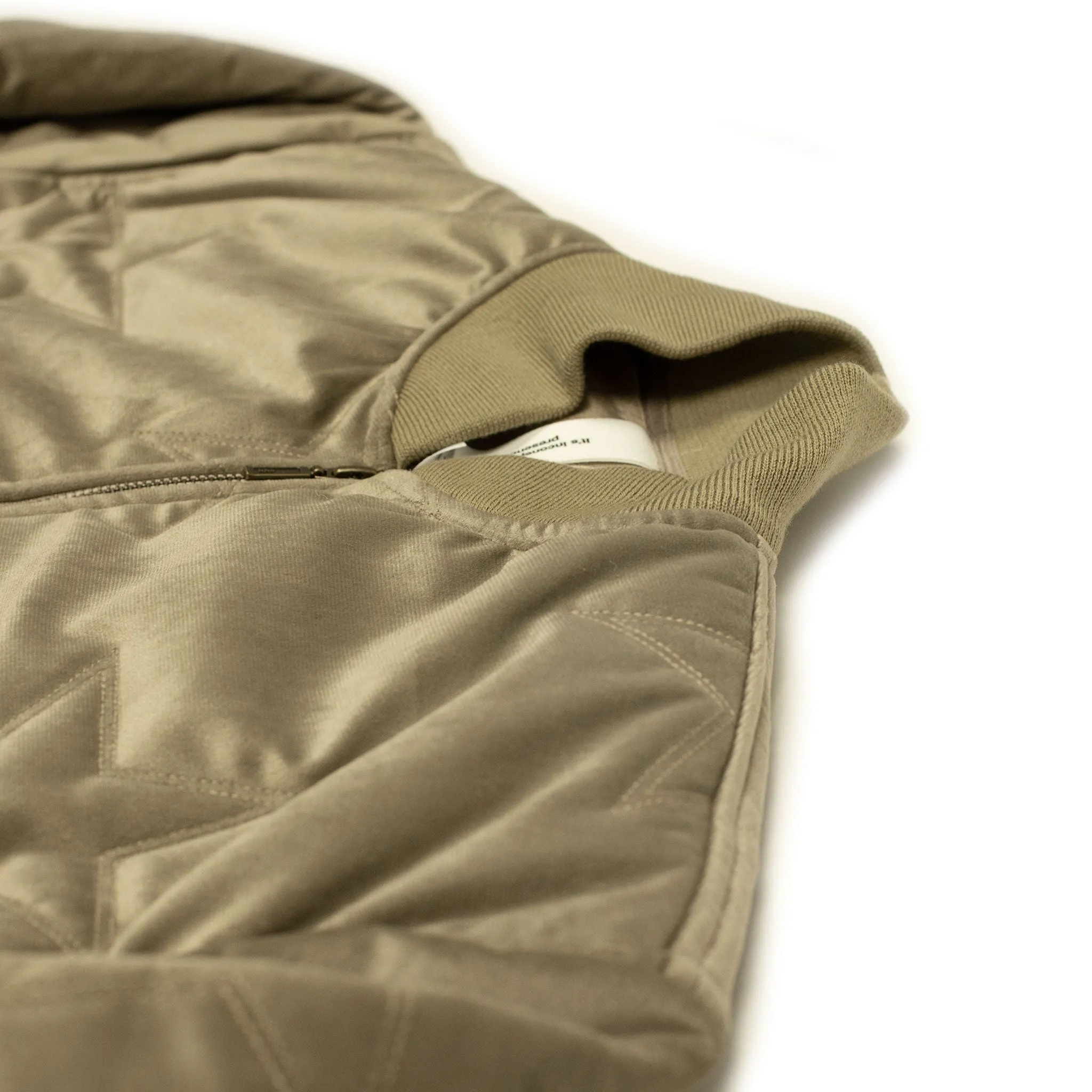 Blouson jacket in beige star stitched cotton velvet