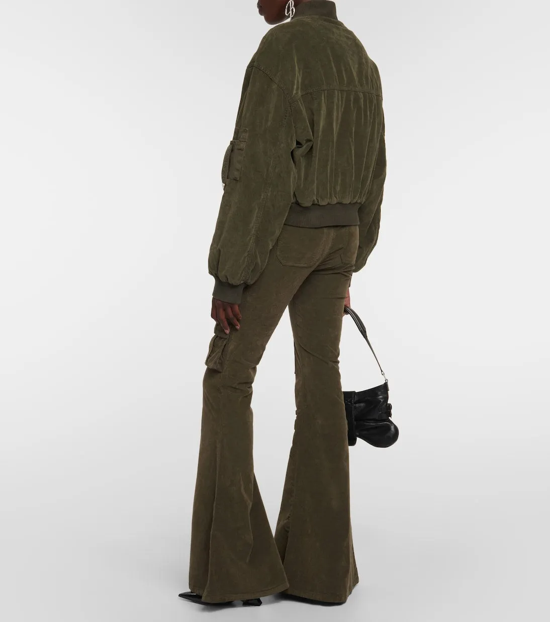 Blumarine velvet bomber jacket, green