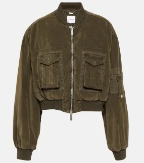 Blumarine velvet bomber jacket, green