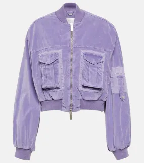 Blumarine velvet bomber jacket, purple