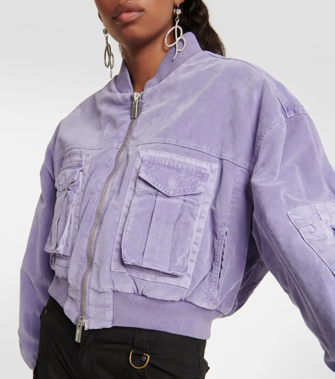 Blumarine velvet bomber jacket, purple