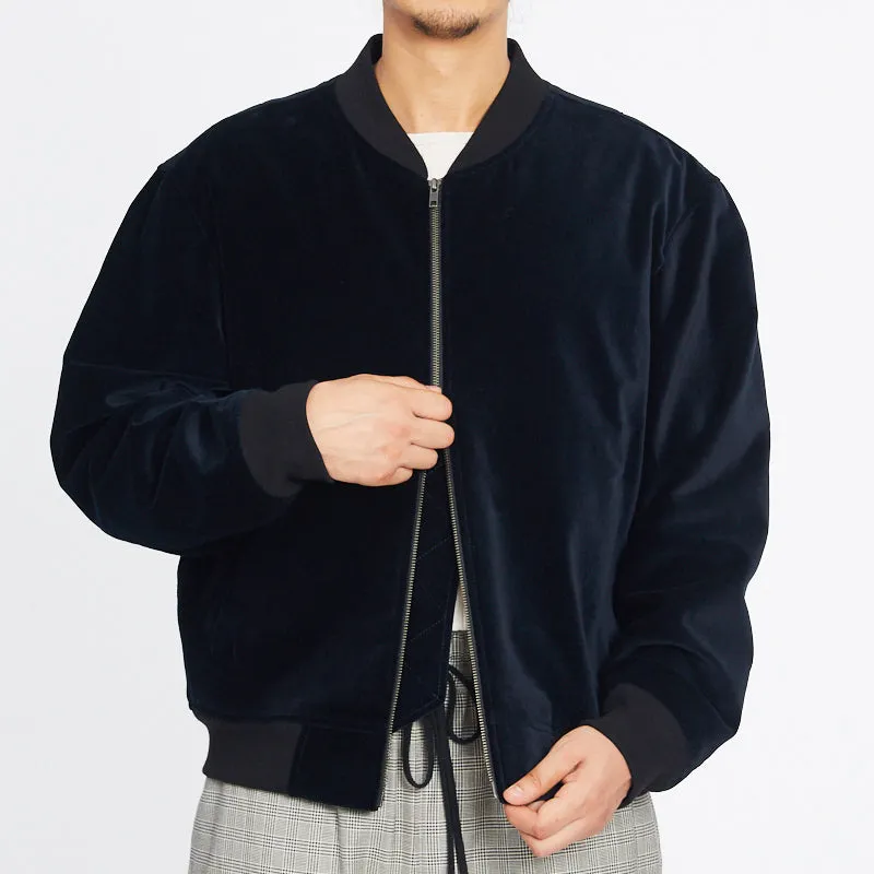 Bomber Jacket - Navy Velvet