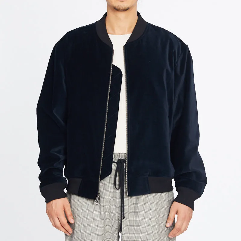 Bomber Jacket - Navy Velvet