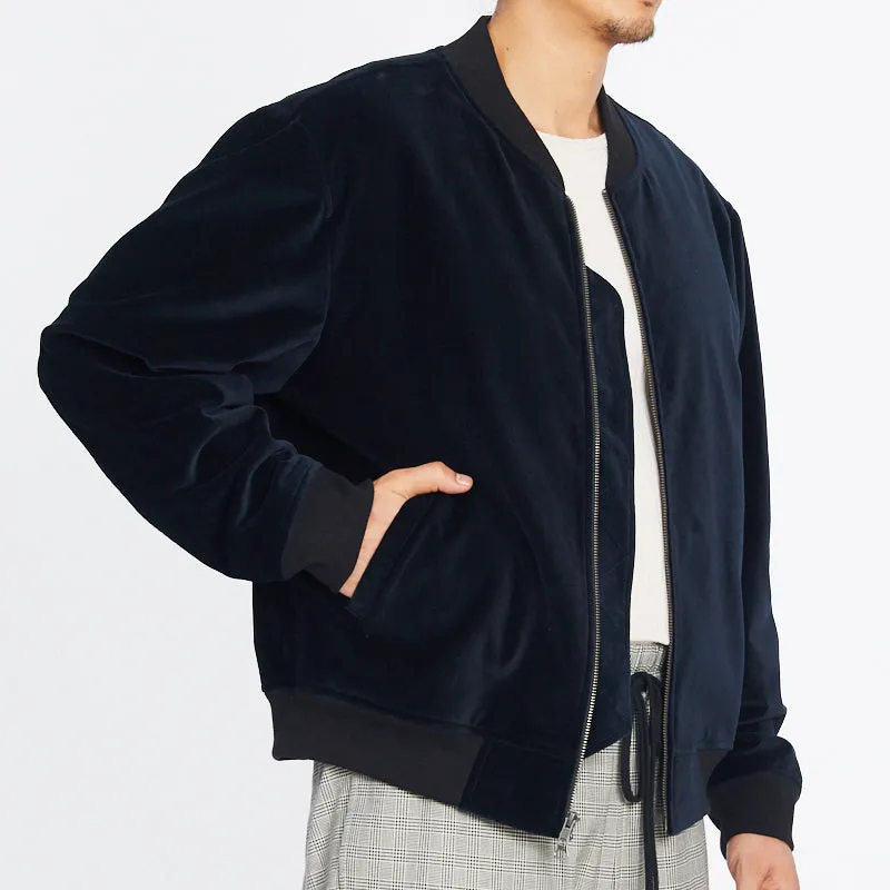 Bomber Jacket - Navy Velvet