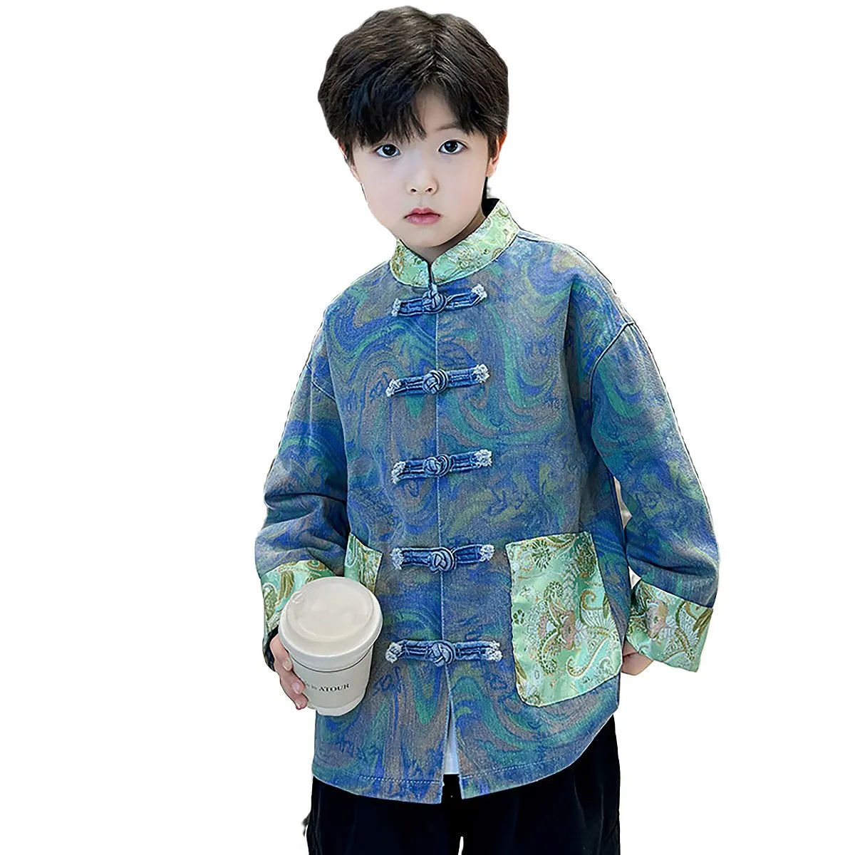 Boys Chinese Jacket Traditional Hanfu Coat