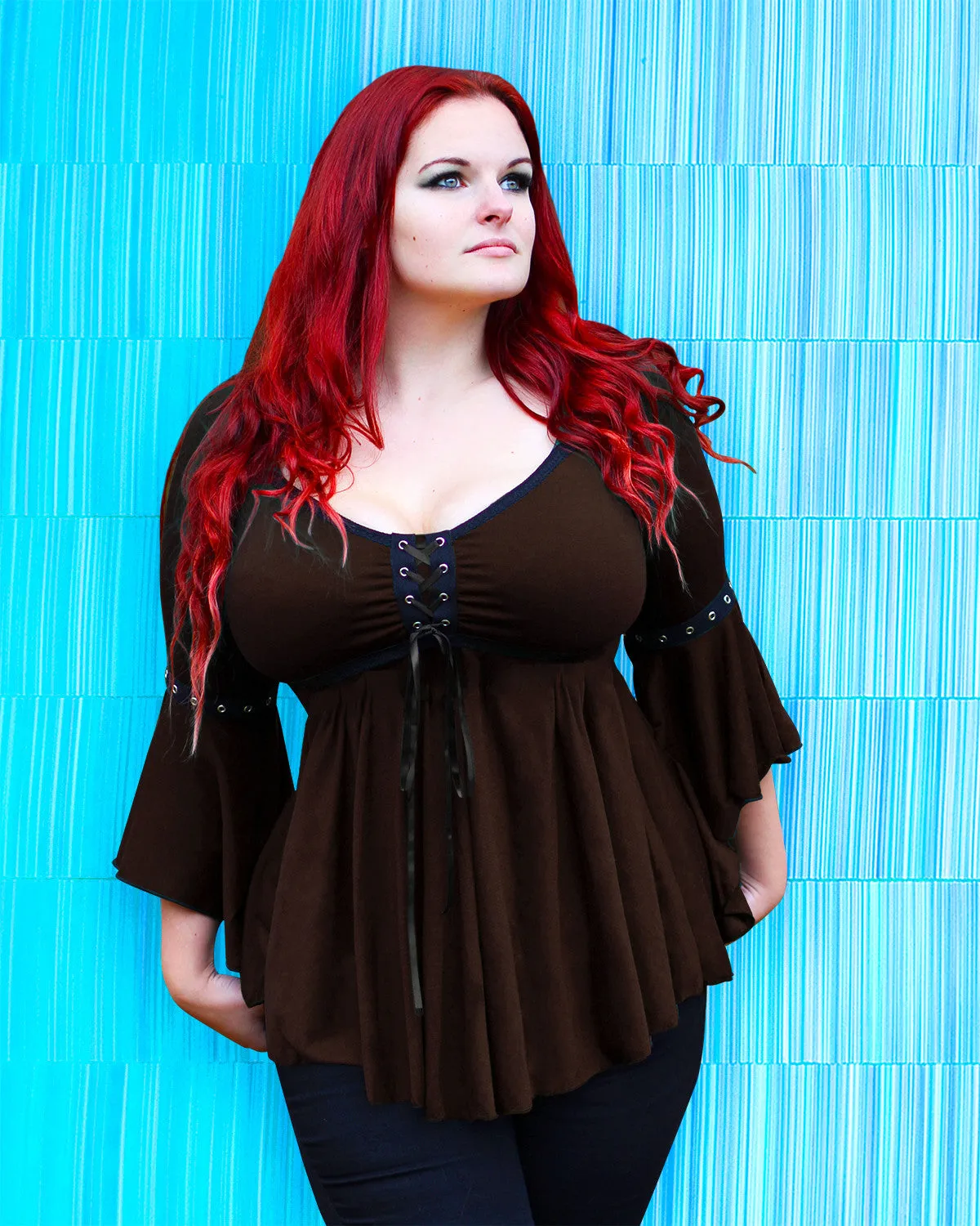 Buccaneer Pirate Costume with Ofelia Top, Walnut
