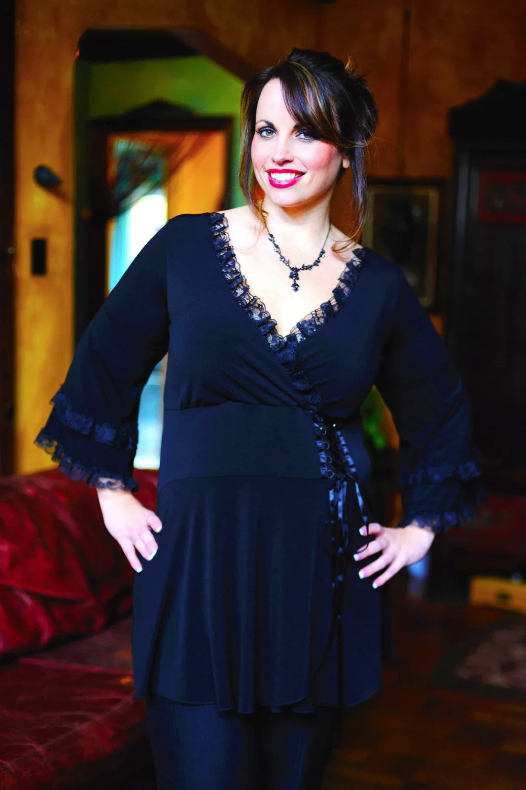 Buccaneer Pirate Costume with Victoria Top, Black