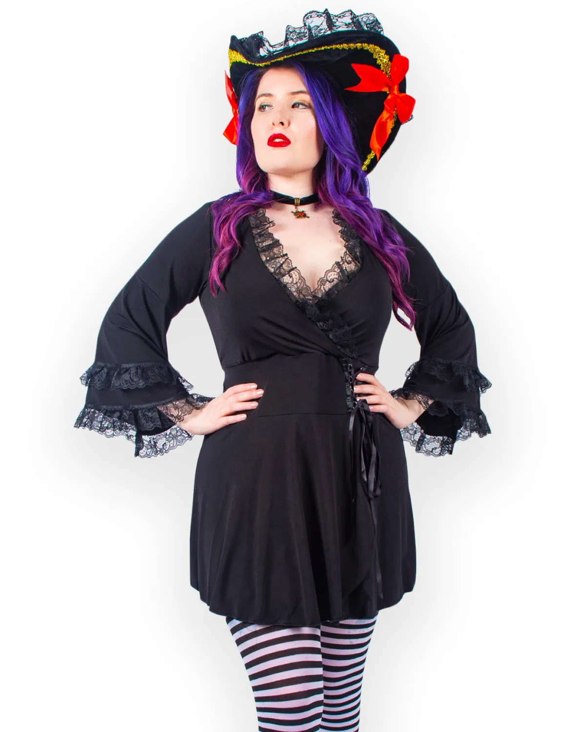 Buccaneer Pirate Costume with Victoria Top, Midnight
