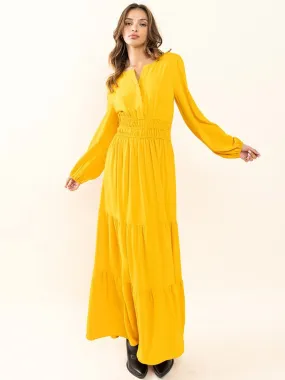 Ces Femme DCS5156NSA Long Sleeve Maxi Dress