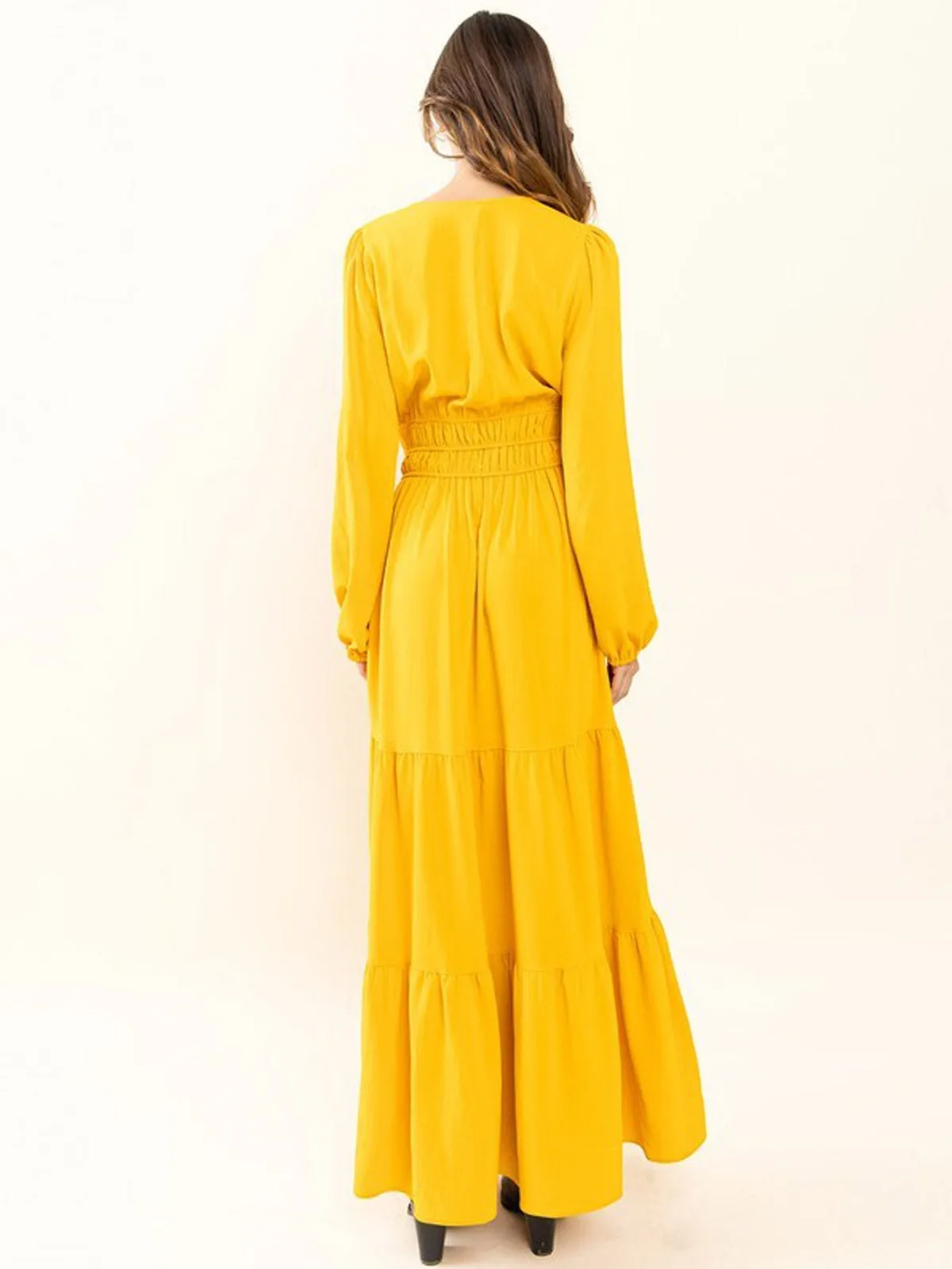 Ces Femme DCS5156NSA Long Sleeve Maxi Dress