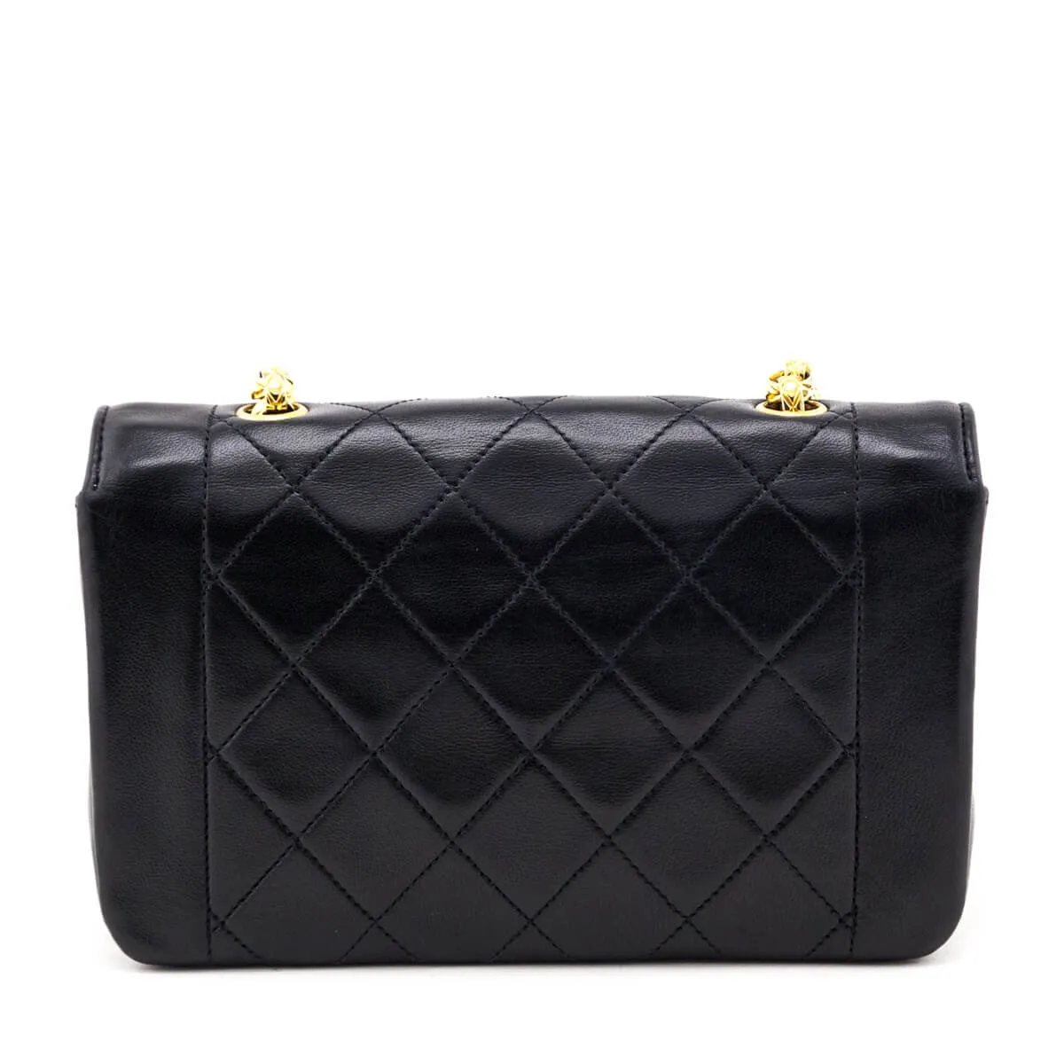 Chanel Black Quilted Lambskin Vintage Mini Diana Flap Bag