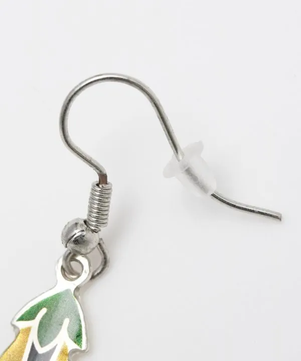 Cloisonne Inspired Shield Earrings