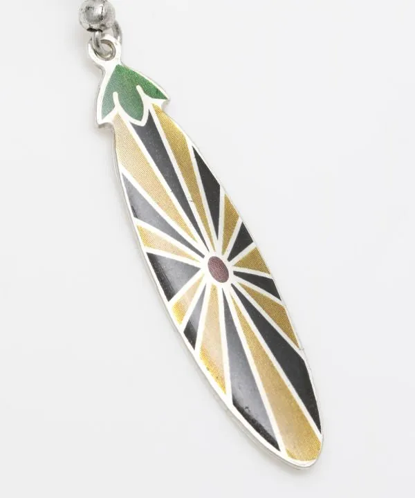 Cloisonne Inspired Shield Earrings