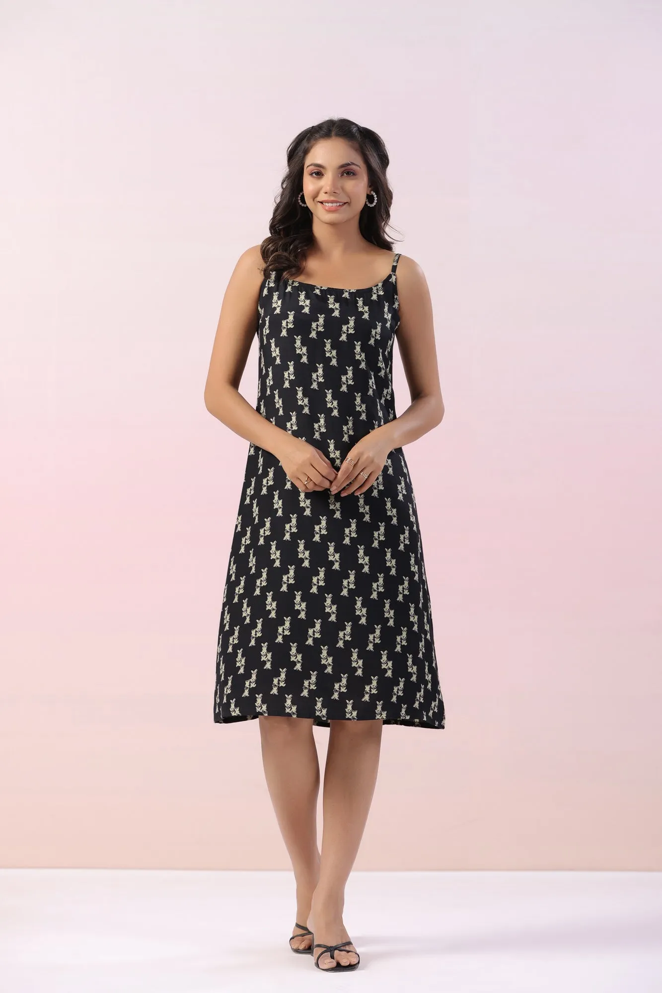 Dicentra Black Motif Russian Dress