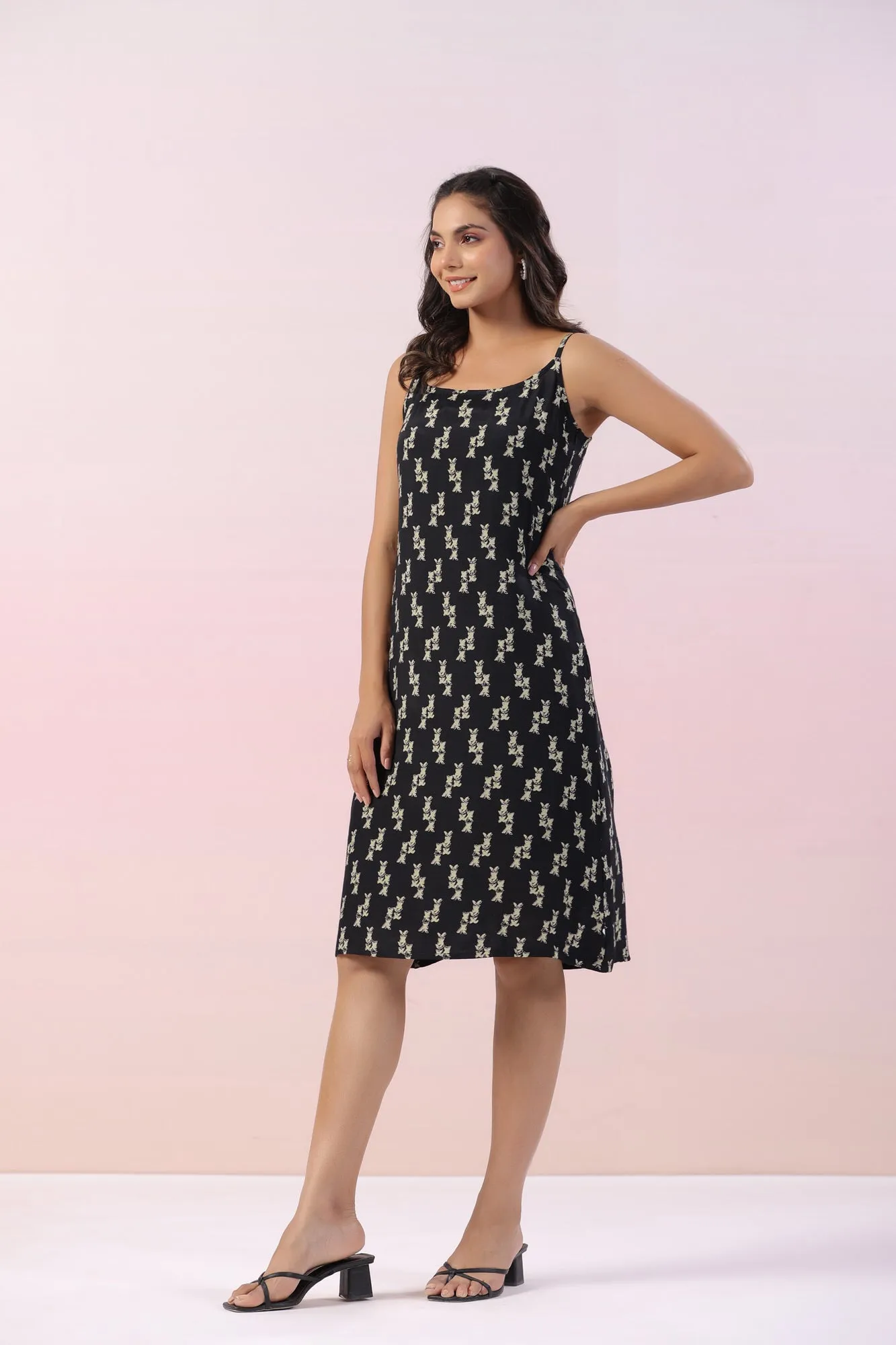 Dicentra Black Motif Russian Dress