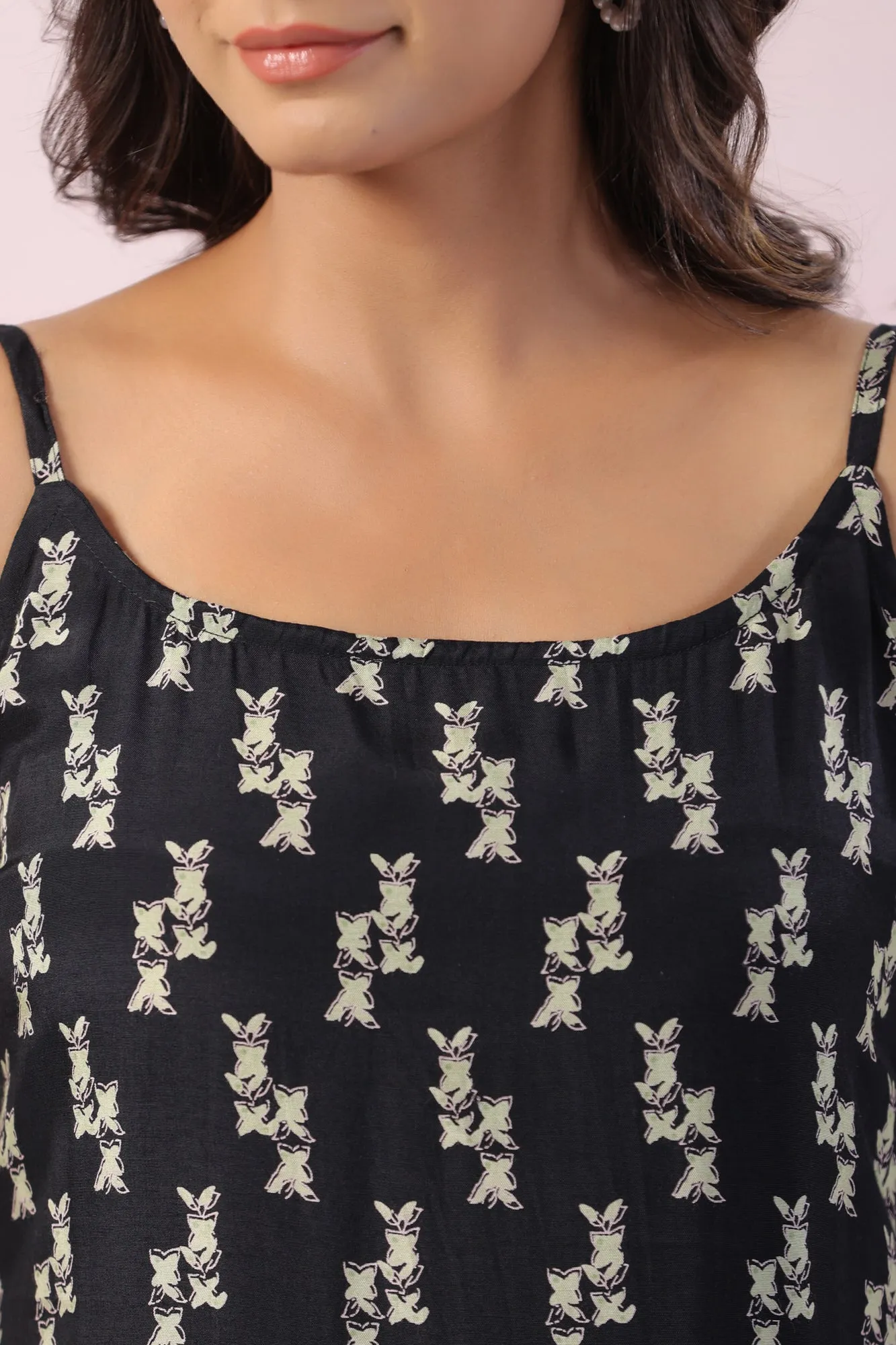 Dicentra Black Motif Russian Dress