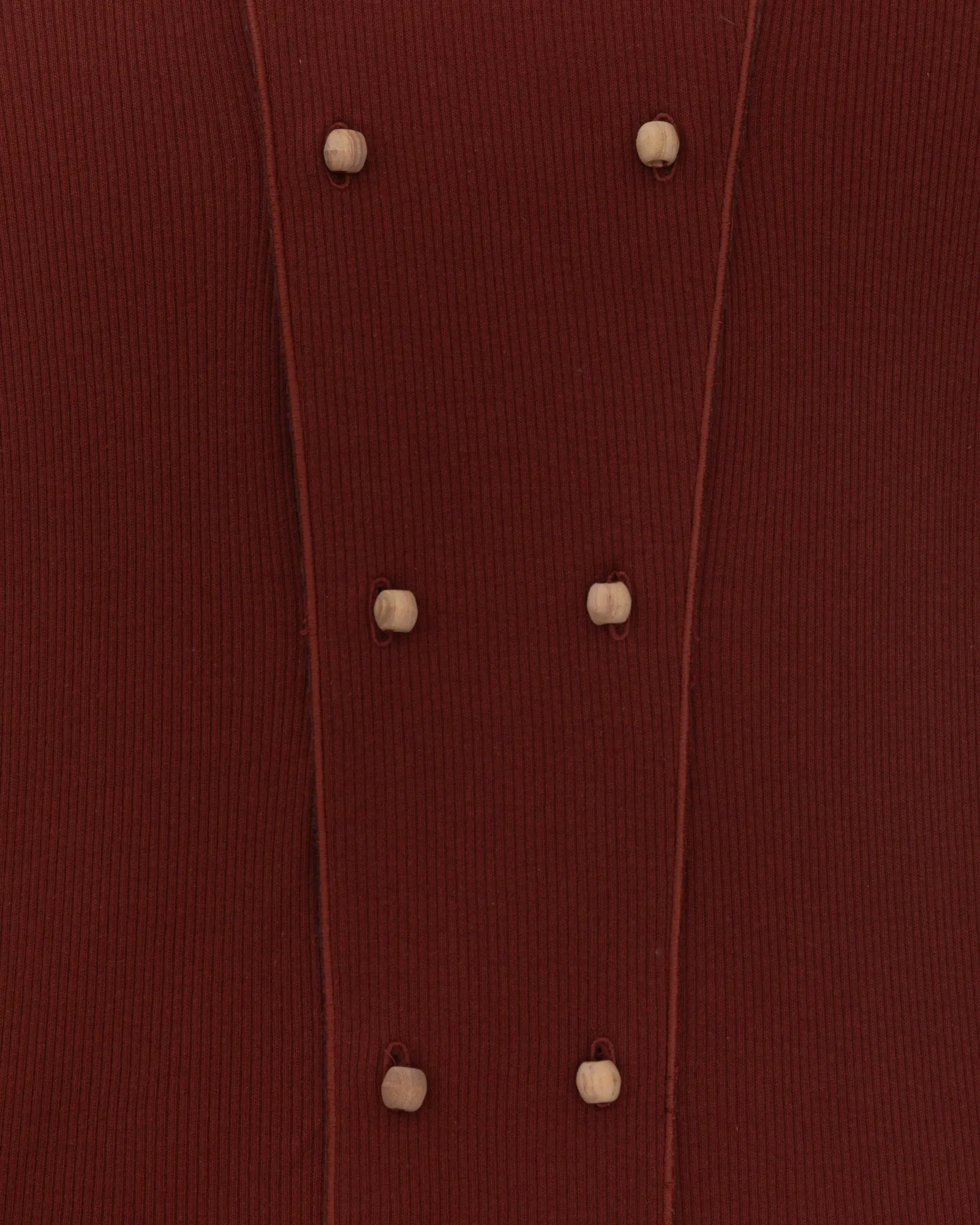 Disc Cardigan - Recycled Cotton - Bine Red