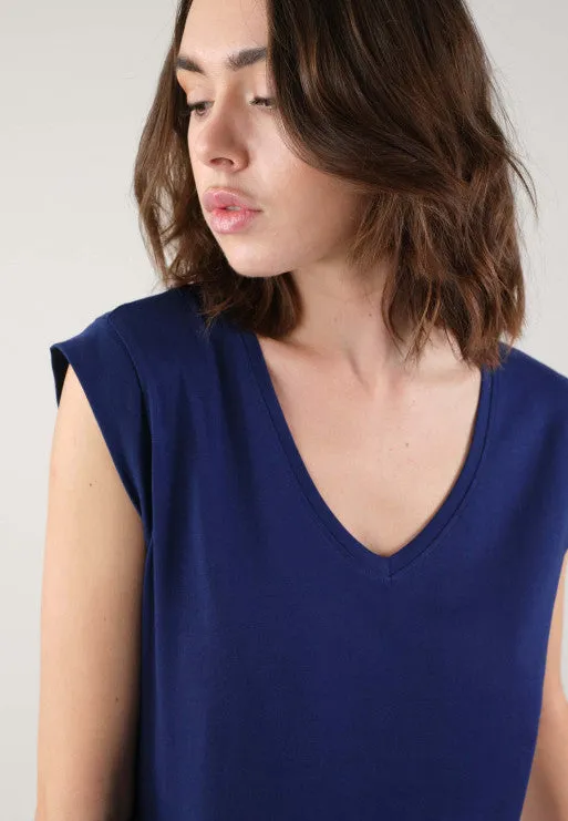 DL Ayna S/slv Navy Dress