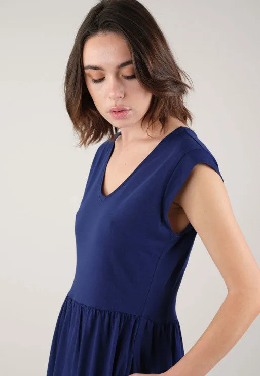 DL Ayna S/slv Navy Dress