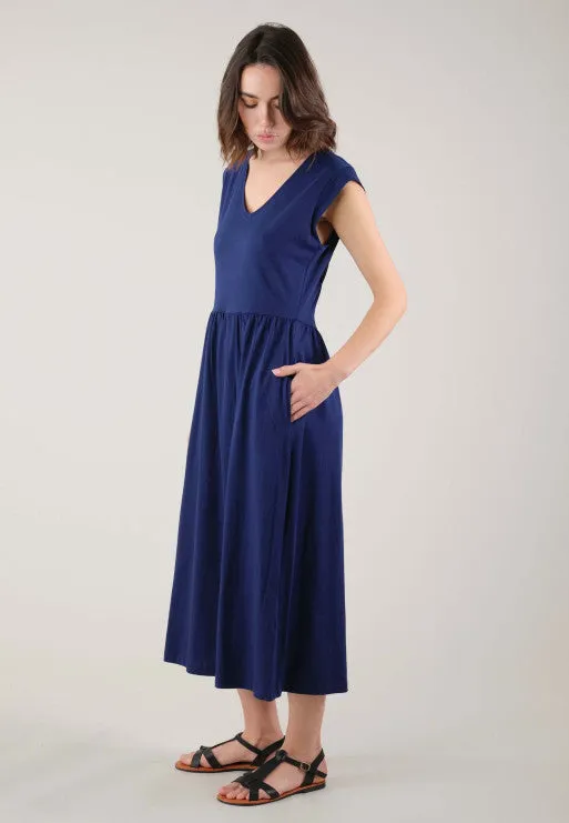 DL Ayna S/slv Navy Dress