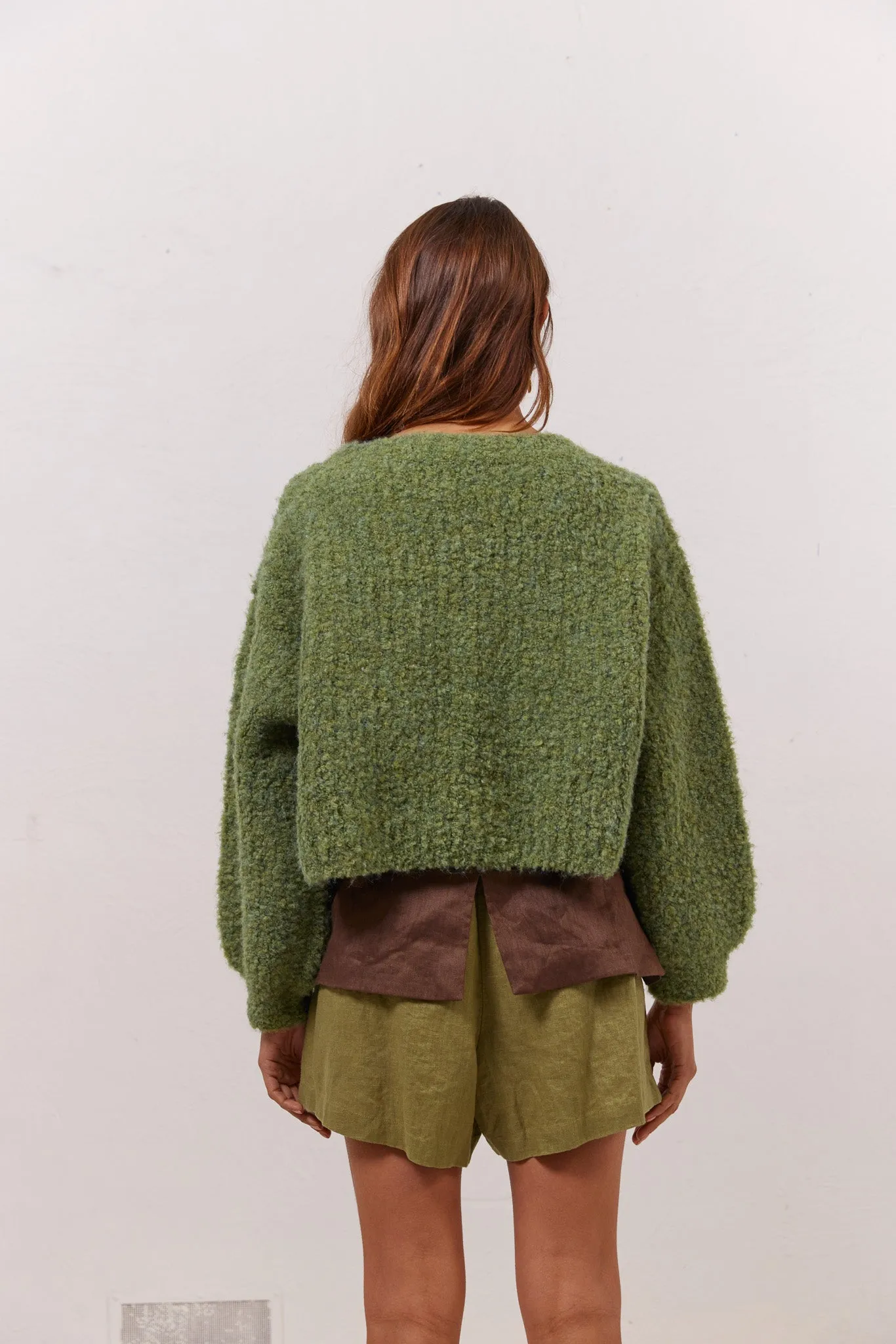Elsie Knit Cardigan Green