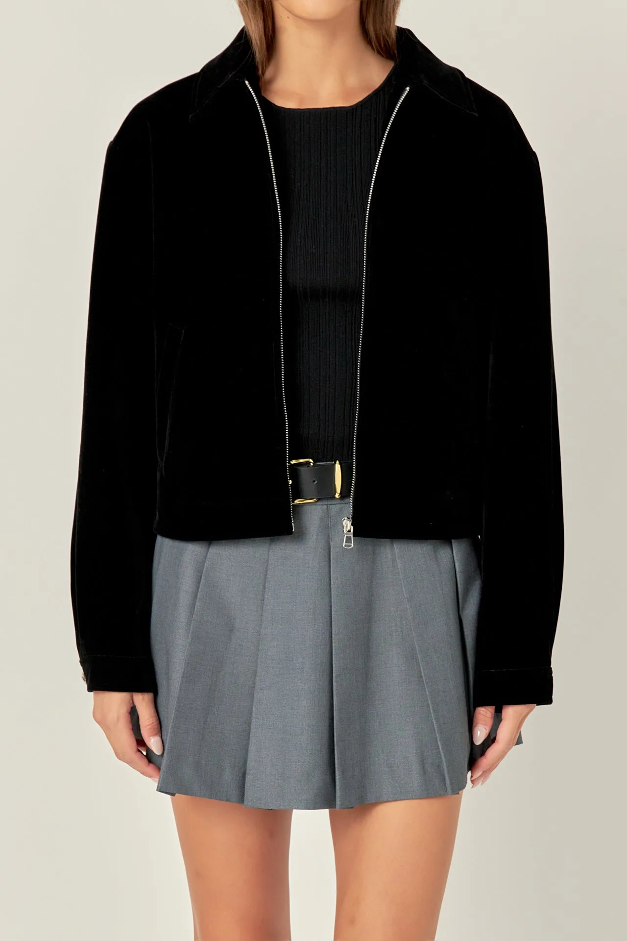 English Factory - Velvet Bomber Jacket