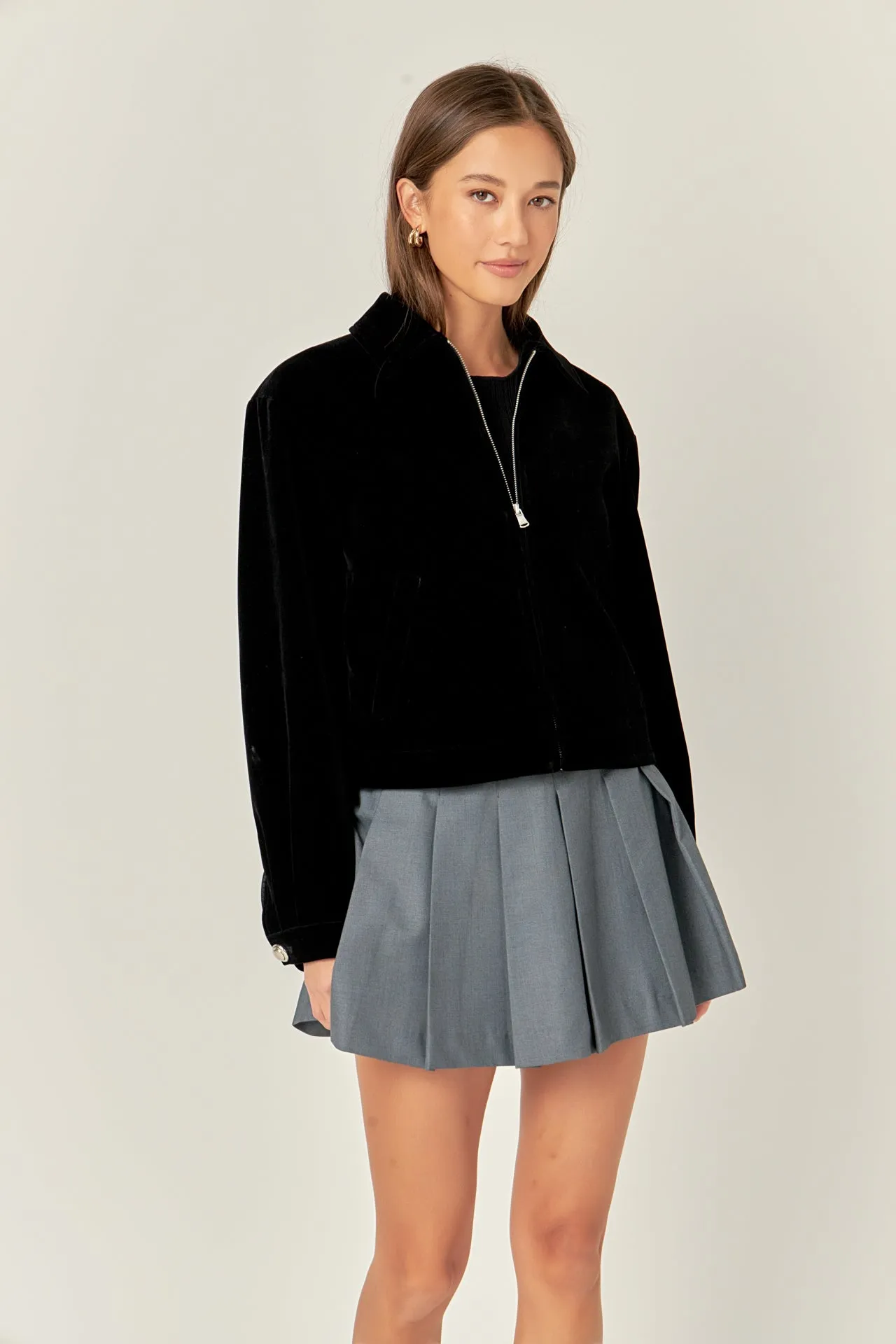 English Factory - Velvet Bomber Jacket
