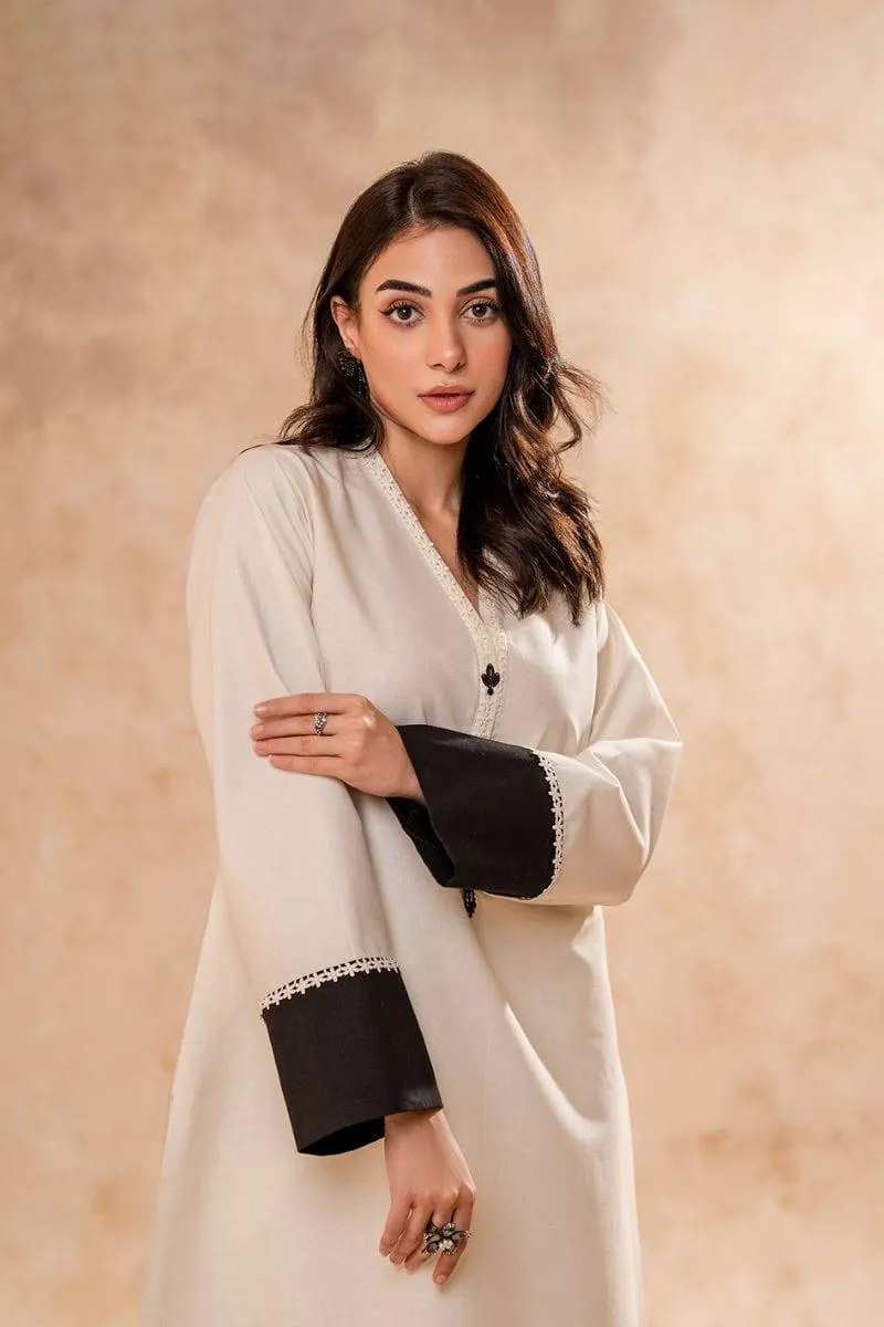 Fozia Khalid - Monochrome Tunic with Trouser - Cotton - 2 Piece