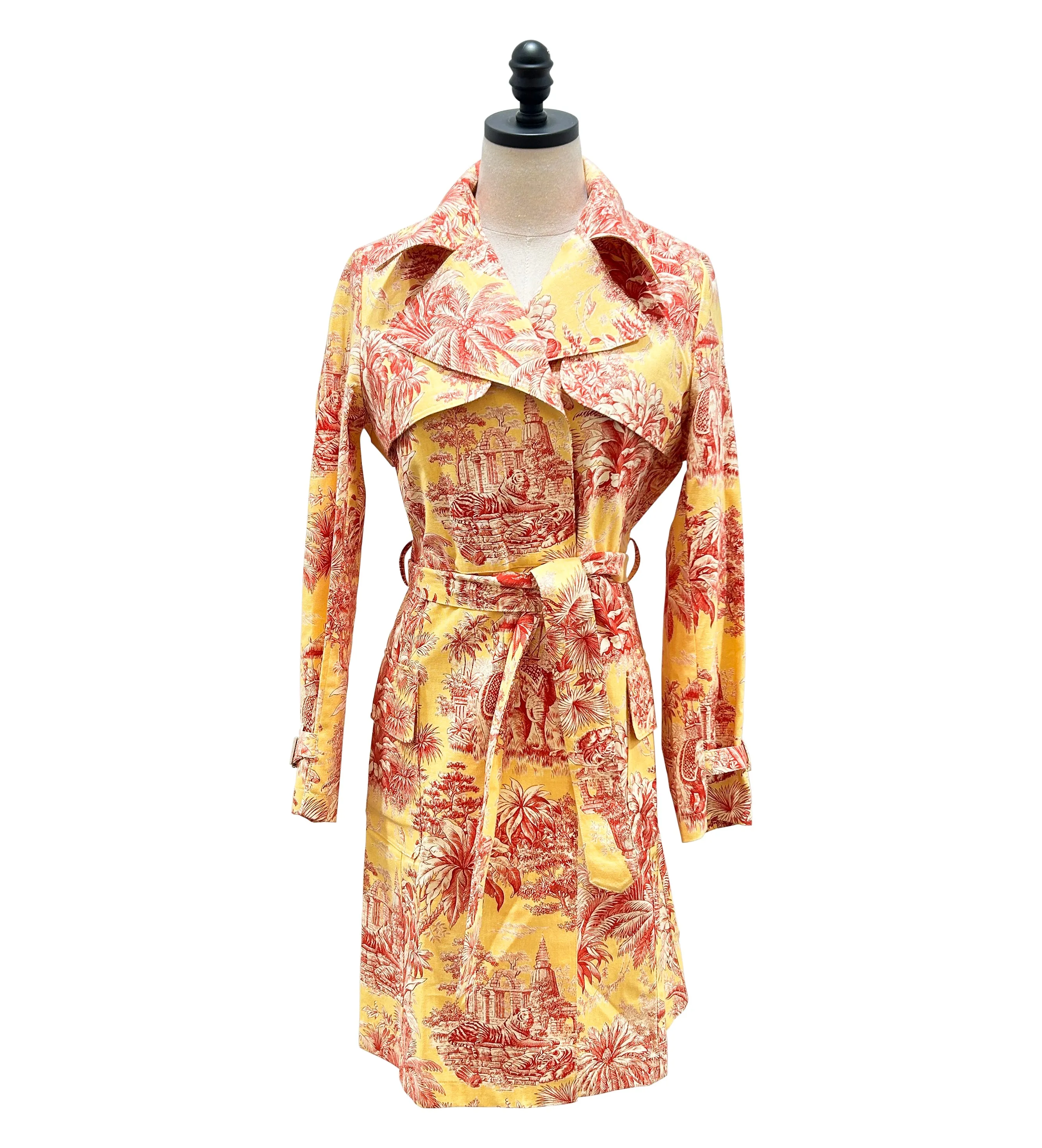 Gabriele Geppert Trench Coat / Yellow Toile